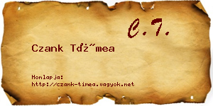 Czank Tímea névjegykártya